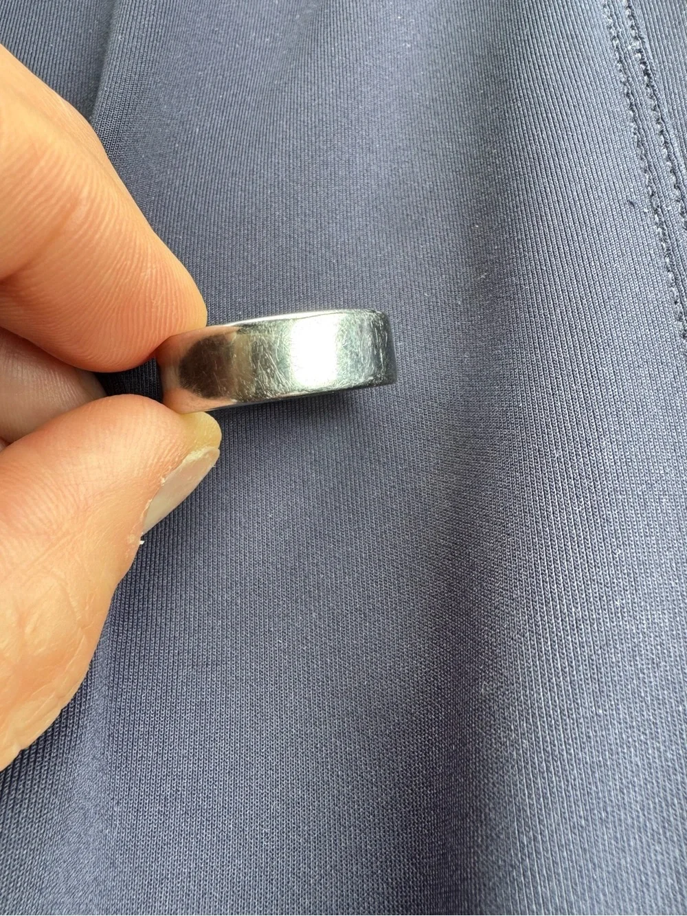 Oura Silver Tone Band Ring size 10
